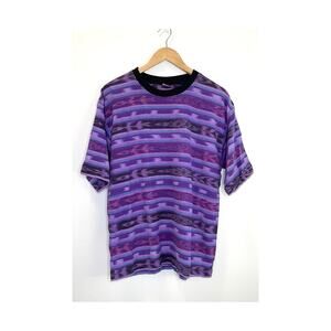 Vtg 90s Aztec XL Fits M/L Single Stitch Western Abstract Art Pattern Guatemala